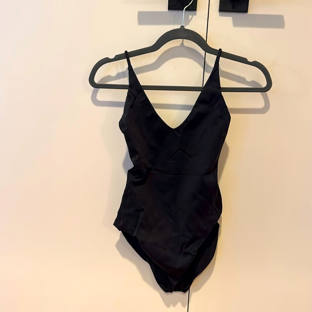 Left On Friday “Sunday Suit” - one piece black swim suit